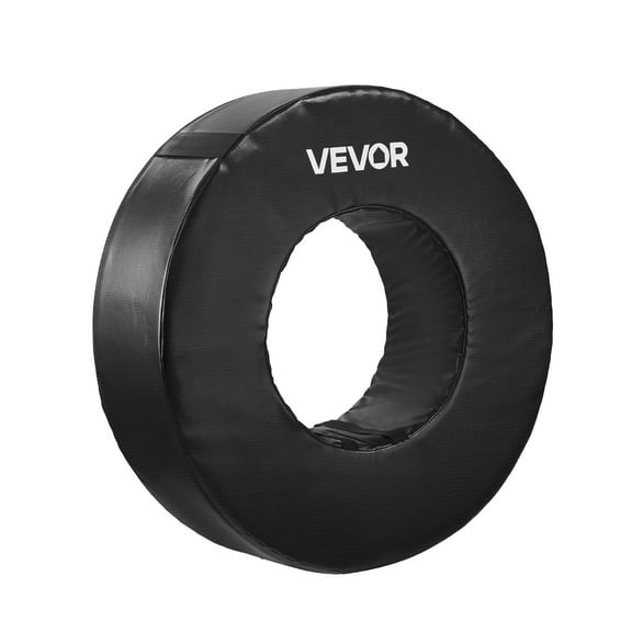 VEVOR Football Tackle Wheel, Football Tackling Dummy, Waterproof PVC and High-Density Sponge Tackle Ring, Dummies Training Equipment with Straps, for Blocking, Hitting Drills and Practice,Black,1PCS