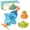 Blue, variant on Pull Back Submarine Water Toy Bath Time Squirts Pool Beach Summer Fun Spray Toy White 6.69 Inch