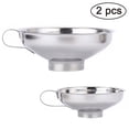 thumbnail image 1 of Stainless Steel Wide Mouth Funnel Set, Durable Design & Food Grade Material for Easy Pouring into Jars Containers, High-Quality Double Funnel with Hooks for Space-Saving Storage, 1 of 6