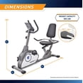 thumbnail image 2 of Bicicleta Estática Reclinada Marcy 556342 Ejercicio en Interiores 8 Niveles Resistencia Magnética Asiento Cómodo Gris Marcy 556342, 2 of 2