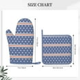thumbnail image 3 of DouZhe Oven Mitts and Pot Holders Sets, Stars Stripes Red White Blue Prints Non-Slip Heat Resistant Kitchen Oven Silicone Glove, 3 of 7