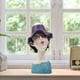 thumbnail image 1 of Estatuilla de belleza de resina florero cabeza maceta busto estatua escultura macetas florero para oficina boda dormitorio hogar ornamento Violeta Macarena Jarrón de resina, 1 of 7