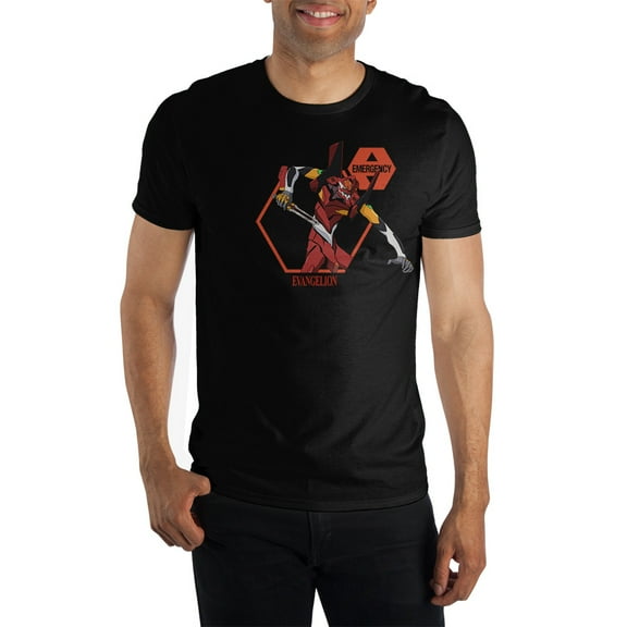 Neon Genesis Evangelion Anime Mens Graphic Tee-X-Large
