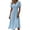Light Blue, variant on Noric Women Summer Maxi Dresses Short Sleeve V Neck Wrap A Line Flowy Casual Long Dresses