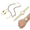 thumbnail image 3 of Stunning Women's Jewelry Set - Elegant Watch, Bracelet, and Necklace - Perfect Gift for Wife, Girlfriend - Ideal for Anniversary, Birthday Celebrations[Golden], 3 of 8