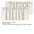 thumbnail image 4 of Paokuoon Unlined Valance Blackout Valance Thickened High Shading Solid Color Kitchen Bathroom Soft Silky Window Decoration 2Pcs, 4 of 7