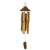 Woodstock Wind Chimes Asli Arts® Collection, Woven Hat Bamboo Chime, 34'' Wind Chime CHT339