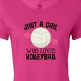 thumbnail image 4 of Inktastic Just a Girl Who Loves Volleyball Women's T-Shirt, 4 of 5