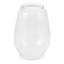 Cabilock Vintage Glass Lamp Shade Replacement for Kerosene Lanterns, Clear Hurricane Globe, Easy-to-Install Round Chimney for Outdoor Oil Lamps
