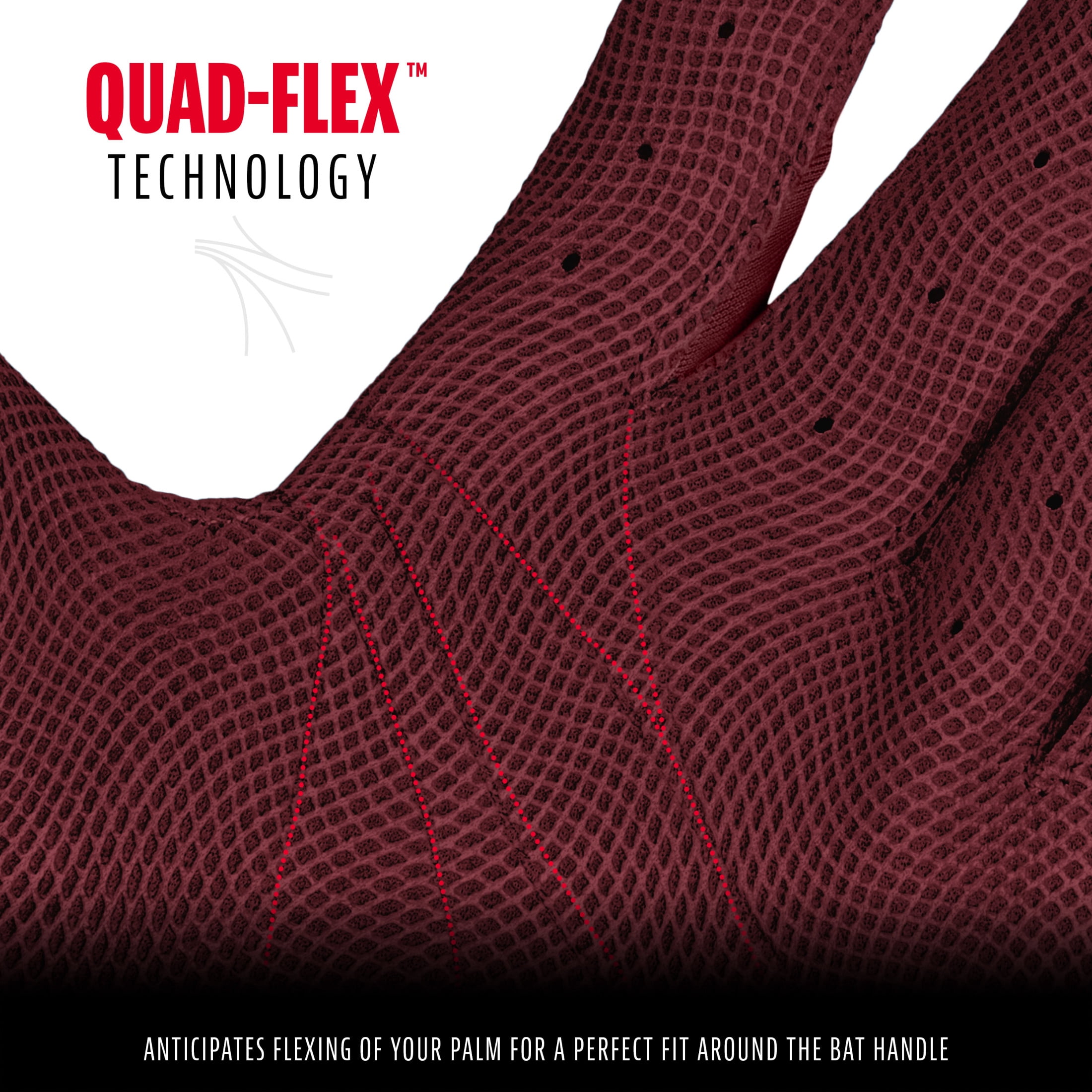 Franklin Sports MLB CFX Pro Batting Gloves, Burgundy, Adult Large