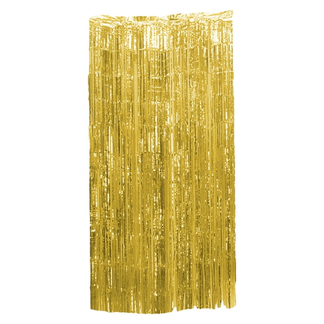 Transemion Premium pour Rideaux à Franges en Papier d'Aluminium Faciles à Assembler Or 8.2 Pieds, 1 Pce 1Ensemble