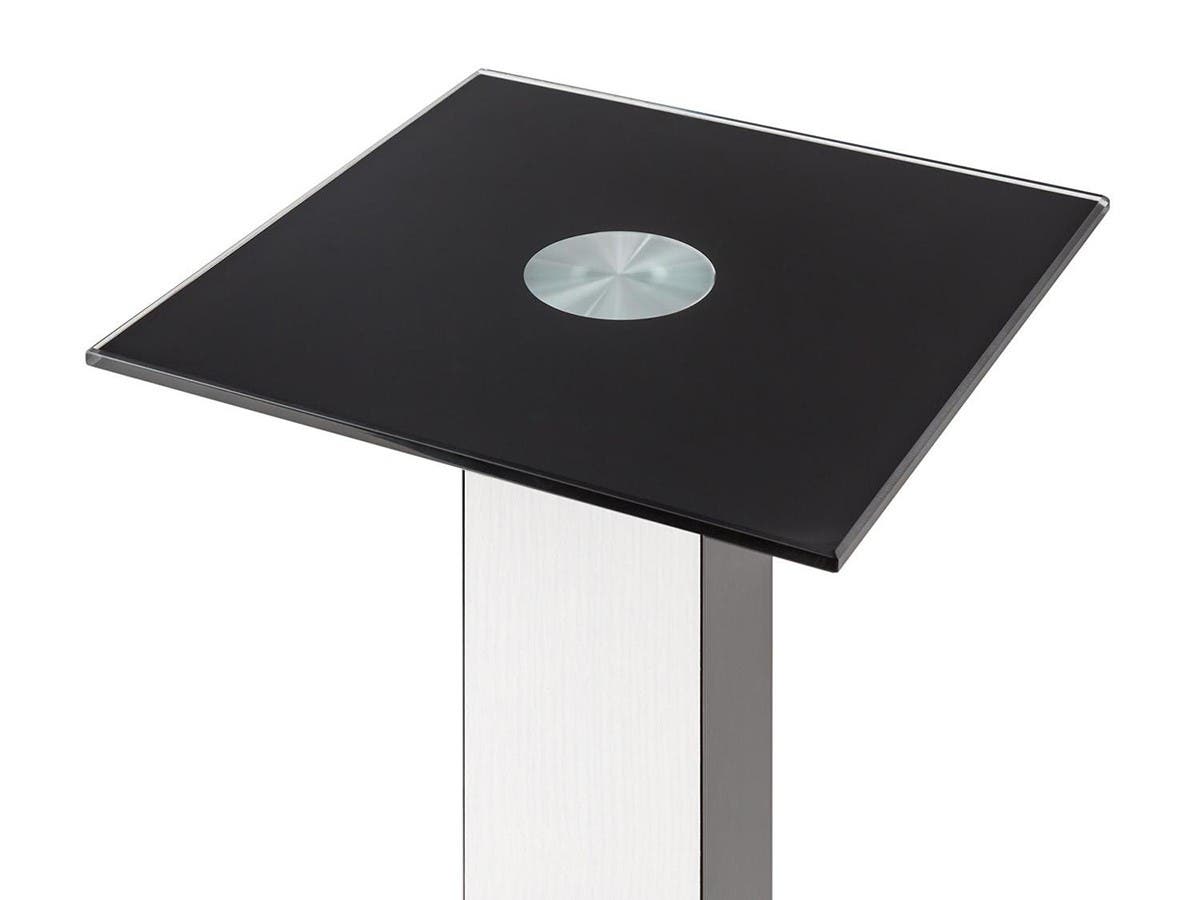 monoprice glass floor speaker stands 12281