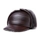 thumbnail image 1 of Guardurnaity Gorros de invierno de cuero de mediana edad forro polar cálido orejeras sombrero estilo Vintage sombrero térmico caminar al aire libre Sombreros Rojo marrón L{55-56} Guardurnaity AP013136-13, 1 of 6