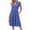Bright Blue, variant on MOYIKO Summer Dresses for Women Ruffle Sleeve V Neck Midi Dresses Fashion Casual Flowy Beach Vacation Sundress with Pockets