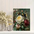 thumbnail image 2 of Bumblebee Rose Canvas Cottagecore Rustic Botanical Nature Wall Art, 2 of 8