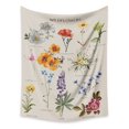 thumbnail image 1 of Tapiz vertical de flores silvestres para colgar en la pared, gráfico de referencia ilustrativo con palabra, 59 × 51 pulgadas Namotu CZJJ-ST33, 1 of 6