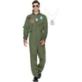 thumbnail image 1 of Men’s Fighter Pilot Jumpsuit Adult, Pilot Costume Men with Accessory for Halloween, 1 of 7