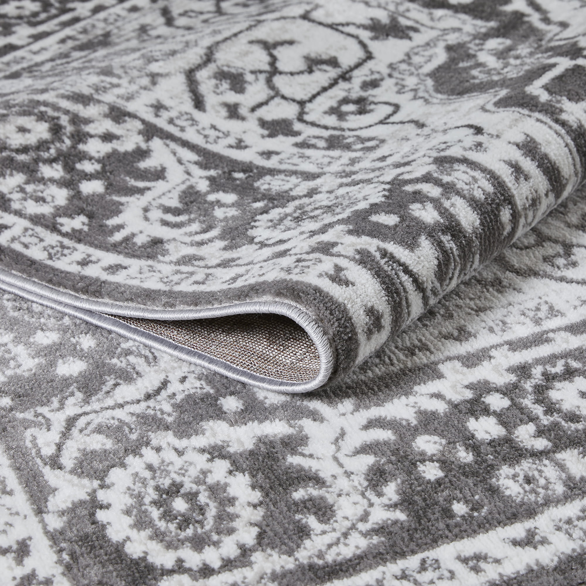 Loomaknoti Rhane Valok 3' x 5' Gray Oriental Indoor Accent Rug