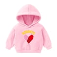 thumbnail image 3 of Bixock Toddler Girls Graphic Hoodies Long Sleeve Tops Crew Neck Pullover Tops Solid Color Print Casual Sweatshirt Warm Soft Windproof Daily Wear Girls Clothings, 3 of 7