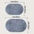 thumbnail image 7 of Unique Bargains Oval Plush Bath Mat Soft Non Slip Washable Rug Blue 20" x 32", 7 of 7