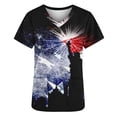 thumbnail image 5 of TIMIFIS Womens Scrub Tops Uniform 4th of July Patriotic Scrub Summer V Neck Short Sleeve T Shirts Working Nursing Scrub Tops with Pockets - Spring/Summer, 5 of 5