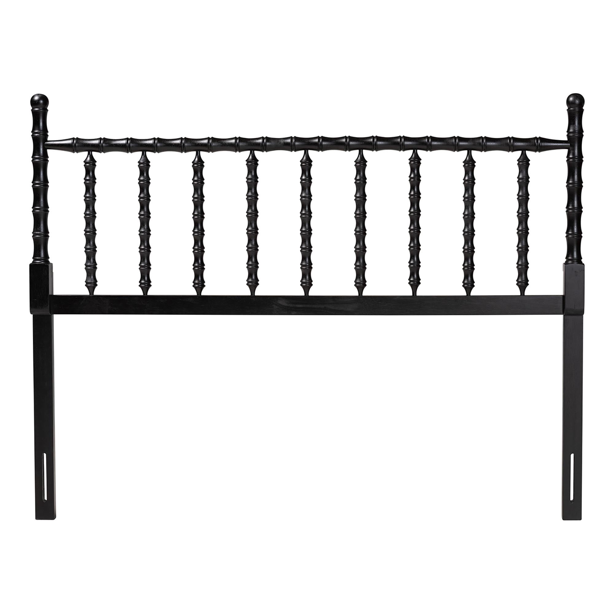 Baxton Studio Edaline Traditional Headboard, Queen, Black