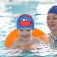 thumbnail image 4 of Children's Swimming Cap Comfortable Ear Does Not The Head Boys And Girls Cartoon Cute Cloth Swimming Cap Fashion Print Hot Spring Swimming Cap 4 Seat Inflatable Pool, 4 of 6