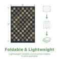 thumbnail image 2 of DEORAB Outdoor Rugs 5'X7' Chenille Patio Rug Three-Layer Material Imitation Silicone Spot Molding Camping Outside Rv Mat, Blue Black & Brown, 2 of 11