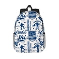 thumbnail image 1 of Lukts Skiing Enthusiast Pattern 15 Inch Student Backpack, Waterproof Laptop Backpack with Adjustable Shoulder Straps, Lightweight Travel, Campus Backpack, Unisex, 1 of 6