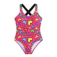 thumbnail image 6 of 11T Bathing Suits For Girls Girls One Piece Swimsuits Quick Dry Crossback One Piece Beach Swimwear Bathing Suit with Adjustable Strap, 6 of 9