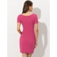 thumbnail image 4 of Mini Vestido Informal de Punto Ajustado con Escote para Mujer Vestido Ceñido Elegante Rosa caliente XL, 4 of 6