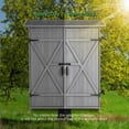 thumbnail image 5 of Outop Waterproof Roof Wood and Asphalt Storage Sheds, 64" x 56" x 19.5", Dark gray, 5 of 7