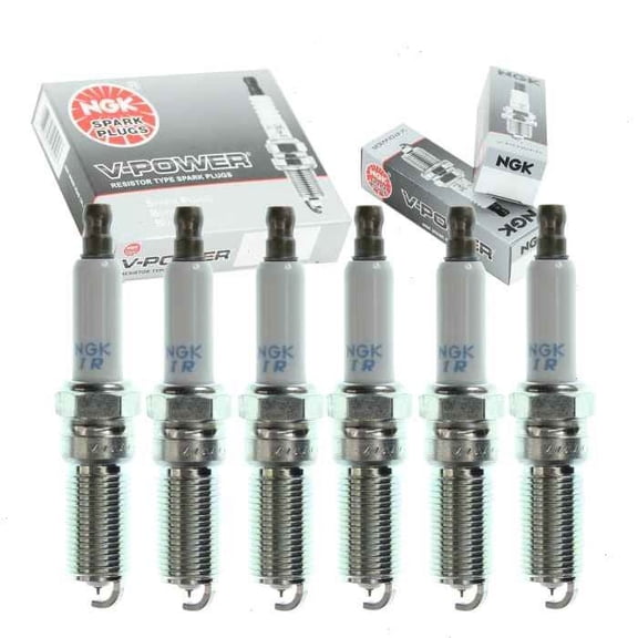 6 pc NGK V-Power Spark Plugs compatible with Chrysler 300 2.7L V6 2005-2010