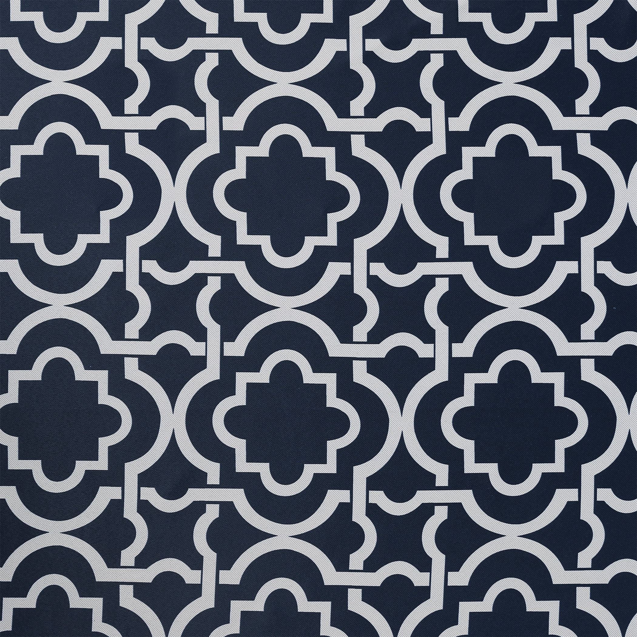 Sun Zero Barnett Trellis Blackout Grommet Curtain Panel, 40"X84", Navy