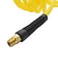 thumbnail image 5 of Interstate Pneumatics HR14-012 Yellow Polyurethane Recoil Air Hose 1/4 Inch x 12 feet Solid Fittings, 5 of 6