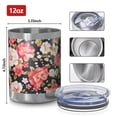 thumbnail image 3 of 12oz Tumblers Pioneer Flower Vacuum Insulated Stainless Steel Travel Tumbler Cups Mug with Lid and Straw for Beer,Coffee,Beverages with Cleaning Brush for Cold & Hot Drinks, 3 of 5