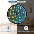 thumbnail image 5 of Indoor 12' Voice-Activated Luminous Decoration Wall Clock With LED Night Light Christmas Motifs, 5 of 8