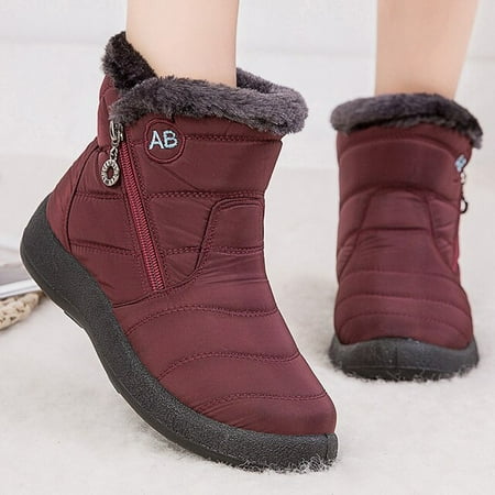

2022 Women Snow Boots Waterproof Non-slip Designer Female Ankle Boots Platform Keep Warm Fur Ladies Winter Shoes Free Shipping