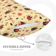 thumbnail image 3 of Rateoe Cute insects Pattern Pillow Covers with Invisible Zipper(Pillows are not Included) Standard Pillowcases-14"x20", 3 of 6