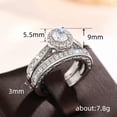 thumbnail image 2 of K-KED Fashion 925 Silver Filled Rings Women Wedding Cubic Zirconia Delicate Jewelry Size 6-10-10, 2 of 6