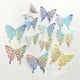 thumbnail image 4 of 12 Piece 3D Colorful Silver Butterfly Wedding Party Balloon Decoration Wall Sticker, 4 of 5