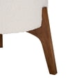 thumbnail image 4 of Baxton Studio Elkie Japandi Cream Boucle Fabric and Walnut Brown Finished Wood Ottoman Footstool, 4 of 8
