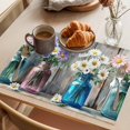 thumbnail image 3 of Placemat Set of 4 Spring Daisy Flowers Placemats for Dining Table Oil Painting Washable Table Mats for Kitchen and Party Decor Indoor & Outdoor Use, 3 of 8
