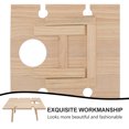 thumbnail image 3 of KONTONTY 1 Pc Square Folding Table Portable Brown Camping Supply for Adults, 3 of 8