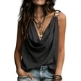 thumbnail image 2 of WHEANG Womens Tank Tops 2026 Summer New Deep V Neck Sleeveless Tank Tops for Women Metallic Hardware Decor Slim Fit Cami Blouse Casual Going Out Y2K Vest Women Tops Trendy Size XL Black, 2 of 3