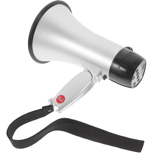 Raindrops Compact Megaphone Speaker Silver Loud Volume Cheering 1Pcs