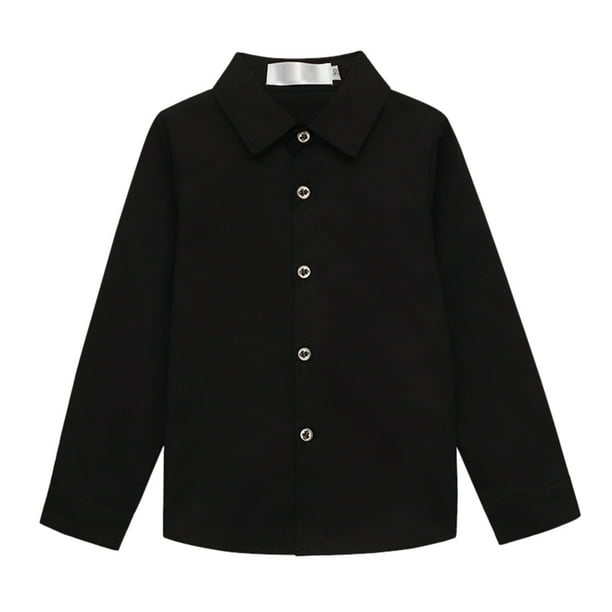 2t black dress shirt Shirt Toddler Boys' Button Down Shirts Boys Black Dress Shirt Button Up Elevate your boys outfit Gala Dresses Deluc Tessa Black Sleeveless Size:Adult | M6,5
