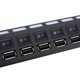 thumbnail image 2 of Concentrador multicargador USB 2.0 de 7 puertos con adaptador de alta potencia de encendido y apagado para ordenador portátil (negro), 2 of 4