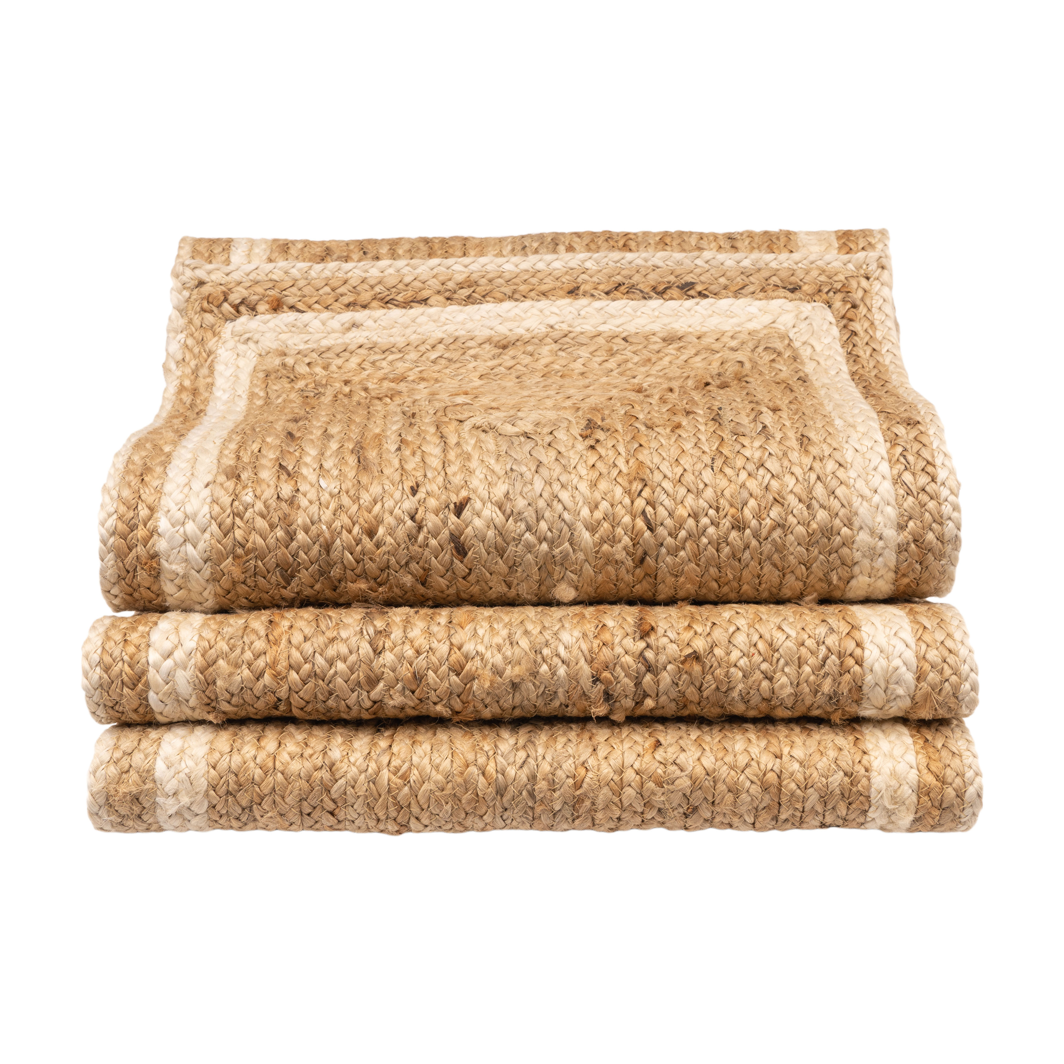 Ox Bay Ollie 16" x 80" Rectangular Braided Jute Table Runner, Natural