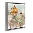 thumbnail image 4 of Stupell Industries Fall Florals Bicycle Botanical & Floral Painting Gray Floater Framed Canvas Art Prints Wall Art, 25 x 25, 4 of 10